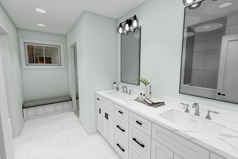 House Blueprint - Interior - Master Bathroom 1 for Bungalow House Plan #51-1355 - 3 bed, 2.5 bath