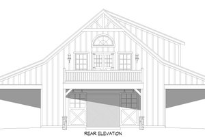 Exterior - Rear Elevation for Barndominium House Plan #932-706 - 3 bed, 3 bath