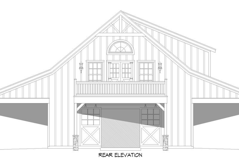 Home Plan - Exterior - Rear Elevation for Barndominium House Plan #932-706 - 3 bed, 3 bath