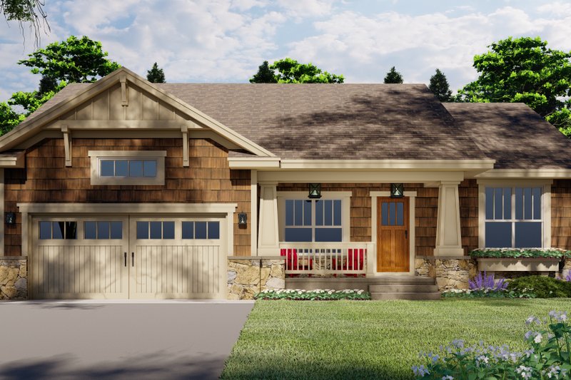 Home Plan - Craftsman Exterior - Front Elevation Plan #51-1175
