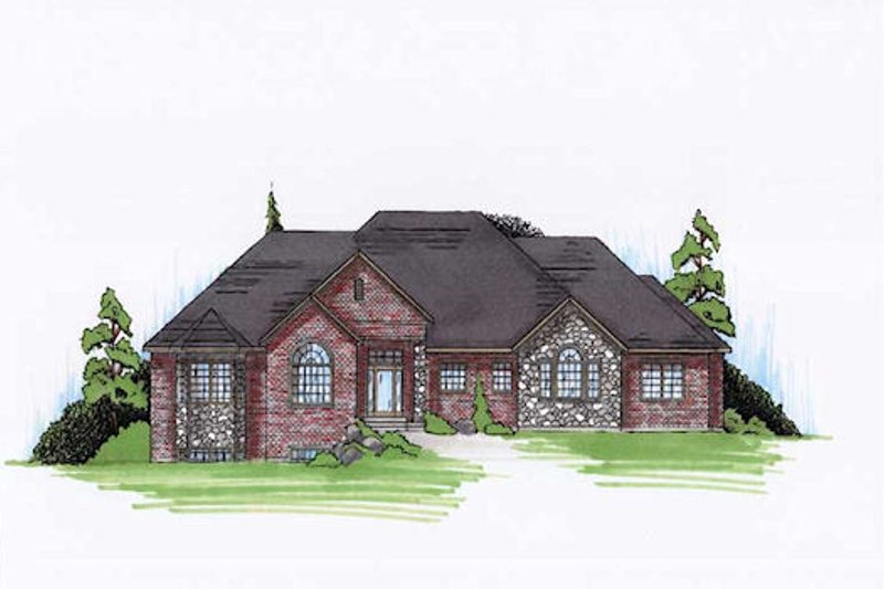 Dream House Plan - European Exterior - Front Elevation Plan #5-290