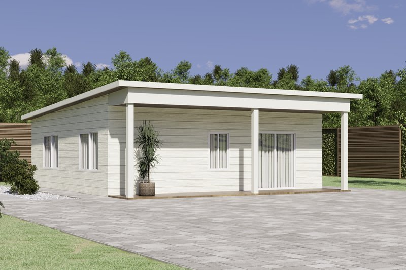 Beach Style House Plan - 2 Beds 2 Baths 745 Sq/Ft Plan #1106-63