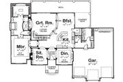 Mediterranean Style House Plan - 4 Beds 3.5 Baths 3545 Sq/Ft Plan #455-161 