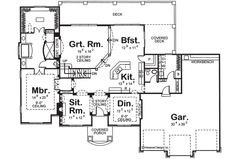 Dream House Plan - Floor Plan - Main Floor for Mediterranean House Plan #455-161 - 4 bed, 3.5 bath