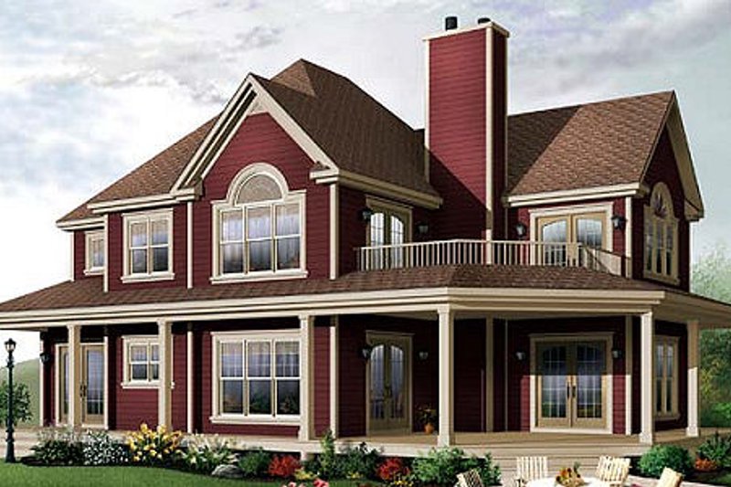 Home Plan - Country Exterior - Front Elevation Plan #23-744