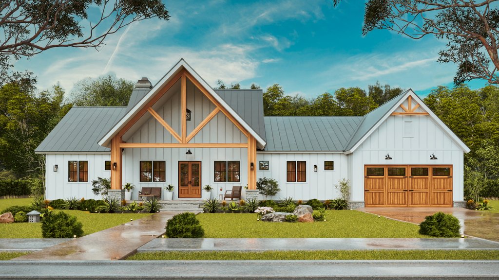 Exterior - Front Elevation 11 for Farmhouse House Plan #119-475 - 3 bed, 3.5 bath