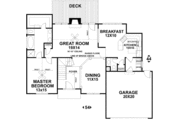 European Style House Plan - 3 Beds 2.5 Baths 1774 Sq/Ft Plan #56-138 