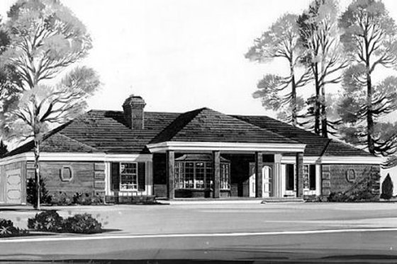 Exterior - Front Elevation House Plan #312-759 - 3 bed, 2.5 bath