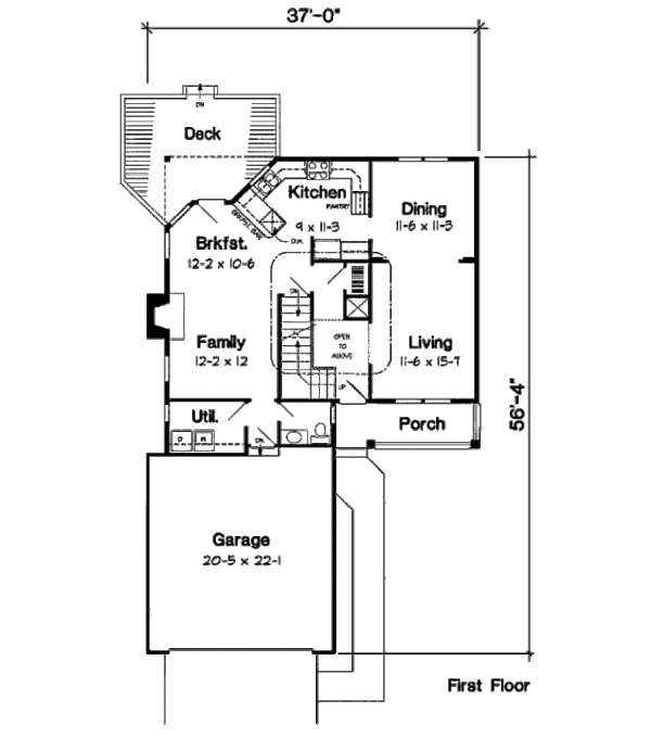 Traditional Floor Plan - Main Floor Plan #312-805