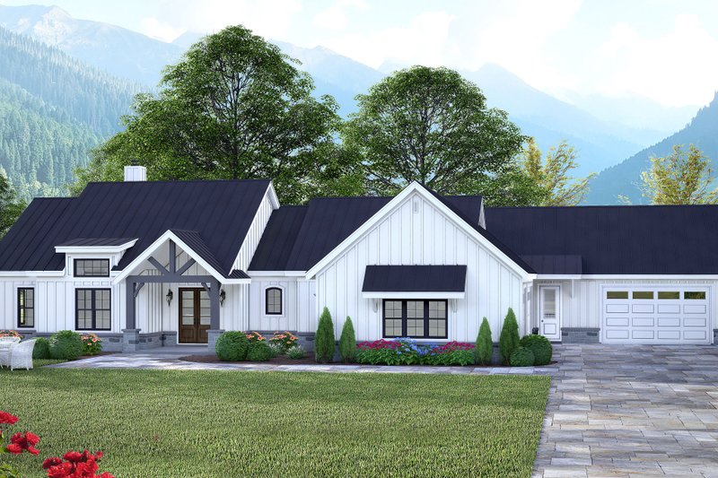 House Blueprint - Farmhouse Exterior - Front Elevation Plan #932-1259