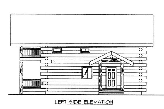 Exterior - Other Elevation 1 for Log House Plan #117-589 - 2 bed, 2 bath