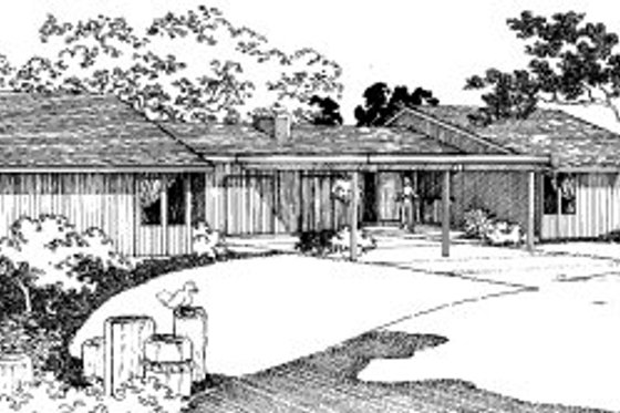 Exterior - Front Elevation for Traditional House Plan #303-153 - 3 bed, 3 bath