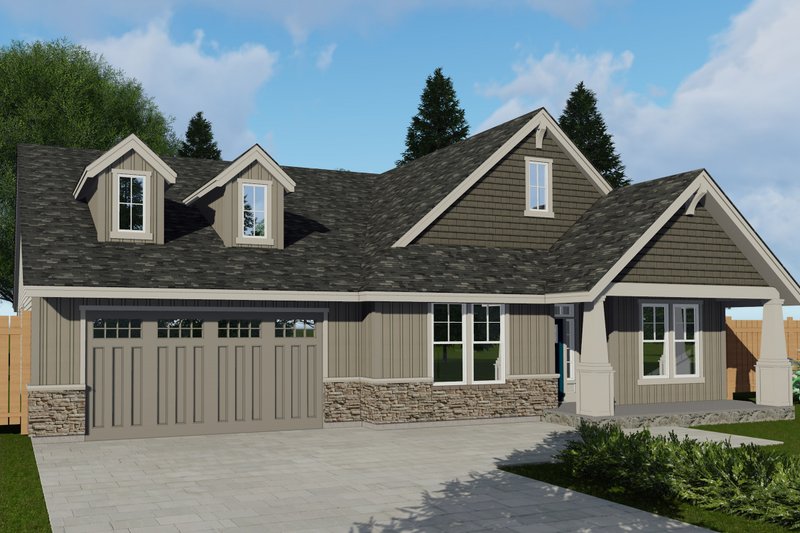 House Plan Design - Craftsman Exterior - Front Elevation Plan #53-658