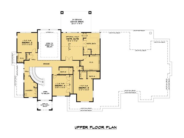 House Plan Design - Mediterranean Floor Plan - Upper Floor Plan #1066-111