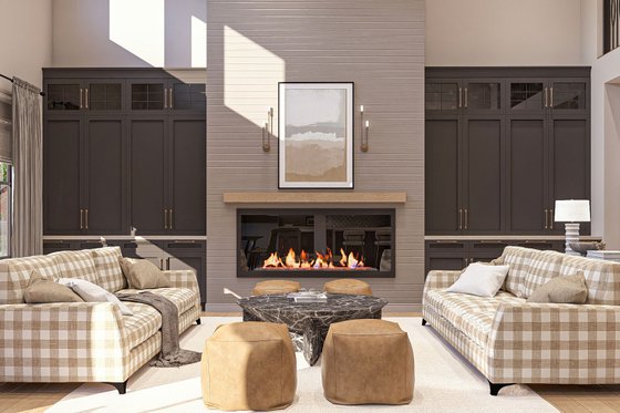 Interior - Family Room 2 for Modern House Plan #455-337 - 5 bed, 4.5 bath