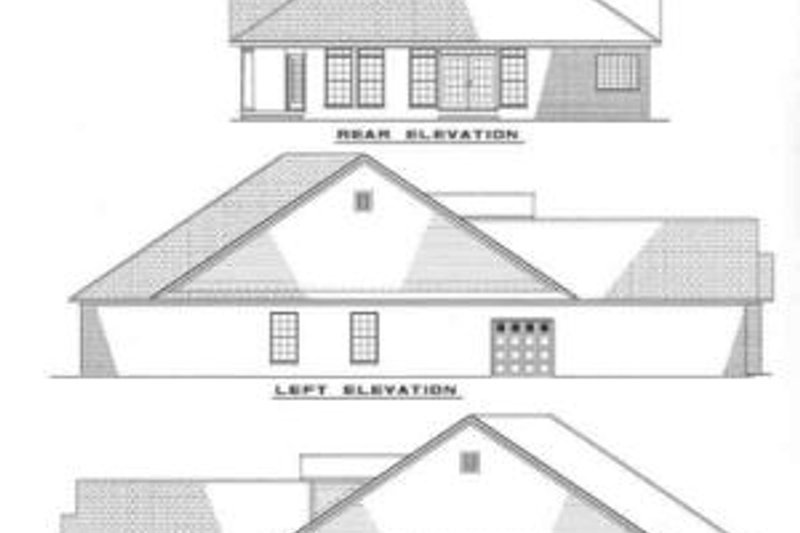 House Plan Design - Exterior - Rear Elevation for Traditional House Plan #17-187 - 3 bed, 2 bath