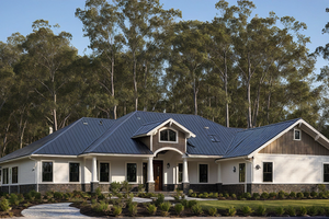 Ranch Exterior - Front Elevation Plan #515-1