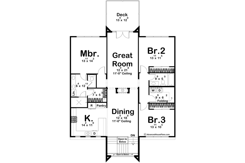 House Plan Design - Floor Plan - Upper Floor for Modern House Plan #455-733 - 3 bed, 2.5 bath