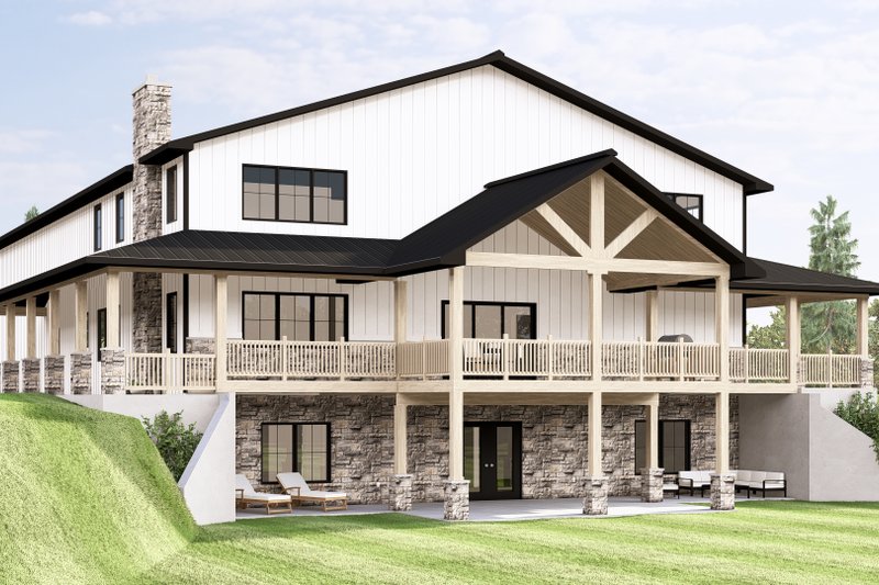 Architectural House Design - Exterior - Other Elevation 2 for Barndominium House Plan #1064-375 - 5 bed, 6 bath