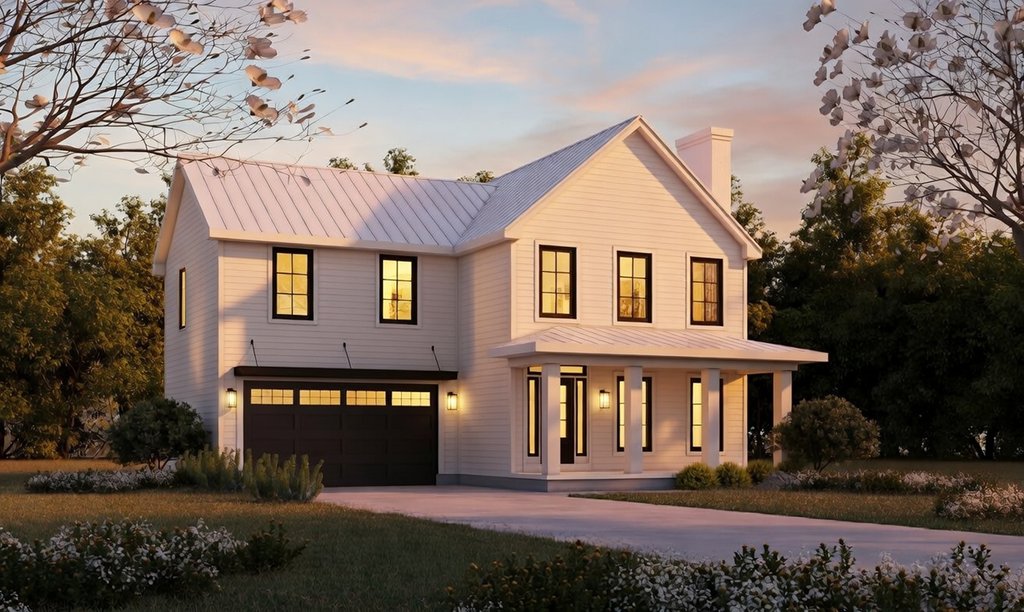 Exterior - Front Elevation 2 for Farmhouse House Plan #20-2564 - 4 bed, 2.5 bath