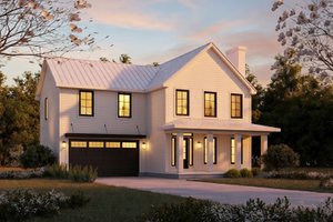 Exterior - Front Elevation for Farmhouse House Plan #20-2564 - 4 bed, 2.5 bath