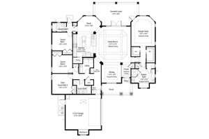 Floor Plan - Main Floor for Farmhouse House Plan #938-141 - 4 bed, 3 bath