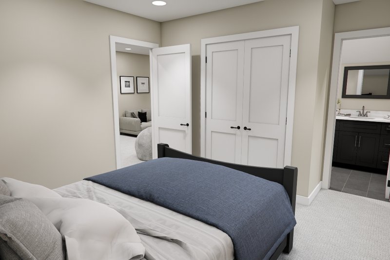 House Blueprint - Interior - Bedroom 5 for Bungalow House Plan #51-1361 - 4 bed, 3.5 bath