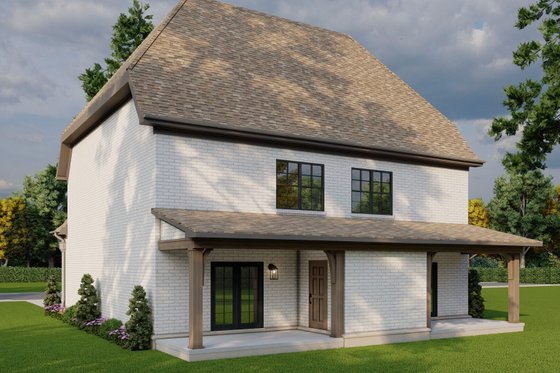 Exterior - Other Elevation 2 for European House Plan #17-3400 - 4 bed, 4 bath