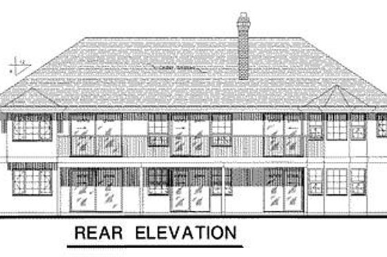 Exterior - Rear Elevation for Ranch House Plan #18-106 - 3 bed, 2 bath
