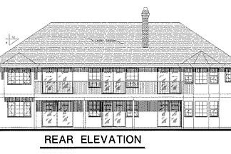 House Design - Exterior - Rear Elevation for Ranch House Plan #18-106 - 3 bed, 2 bath