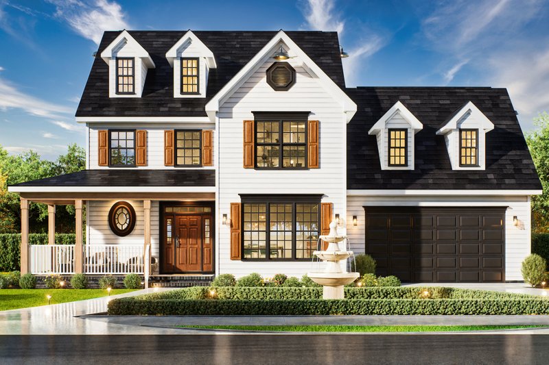 House Plan Design - Farmhouse Exterior - Front Elevation Plan #54-666