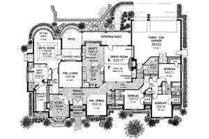Floor Plan - Main Floor for European House Plan #310-942 - 4 bed, 3.5 bath