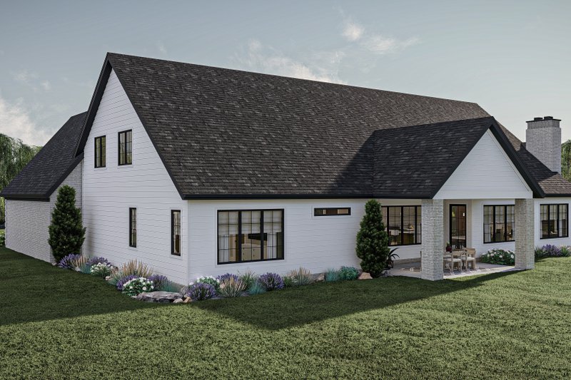 House Plan Design - Exterior - Rear Elevation for Modern House Plan #455-518 - 3 bed, 2.5 bath