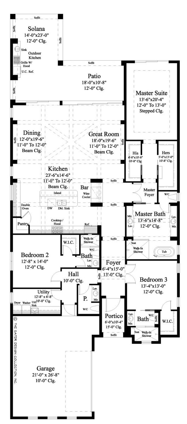 Home Plan - Mediterranean Floor Plan - Main Floor Plan #930-480