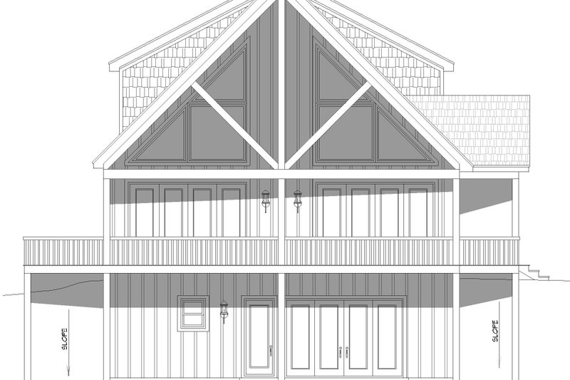 House Blueprint - Exterior - Other Elevation 1 for Country House Plan #932-910 - 2 bed, 3.5 bath