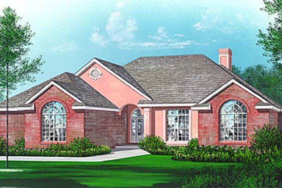 Exterior - Front Elevation for European House Plan #15-124 - 3 bed, 2 bath