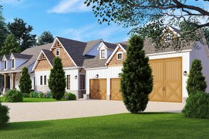 Exterior - Front Elevation 5 for Country House Plan #54-453 - 4 bed, 4.5 bath