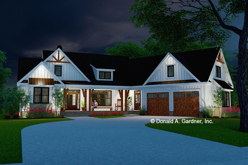 House Blueprint - Exterior - Front Elevation 3 for Craftsman House Plan #929-1170 - 3 bed, 2 bath