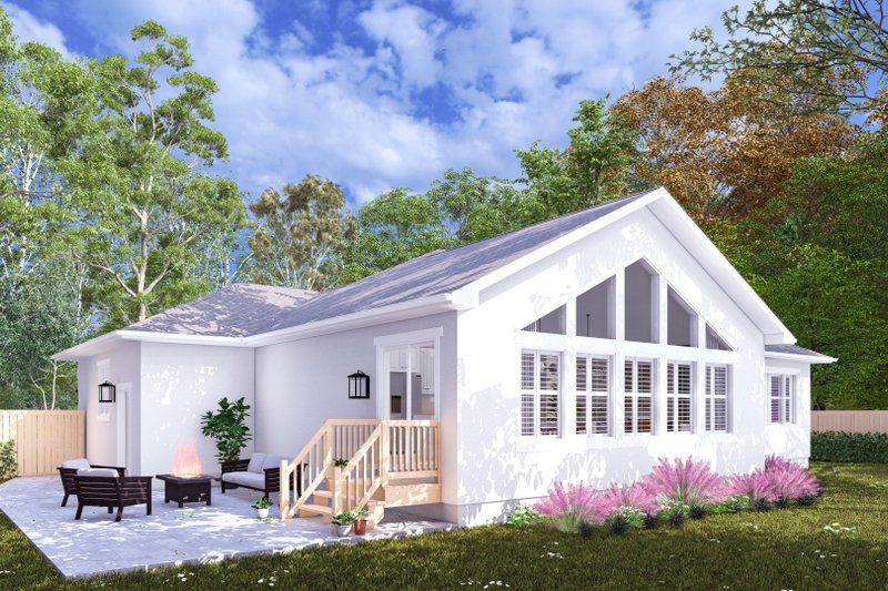 Architectural House Design - Exterior - Rear Elevation for Craftsman House Plan #1060-430 - 3 bed, 2 bath
