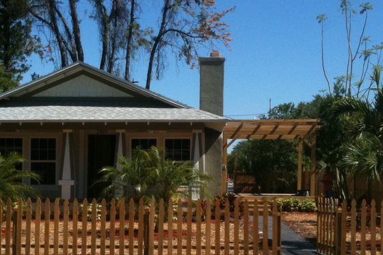 Exterior - Front Elevation for Craftsman House Plan #550-1 - 3 bed, 2 bath