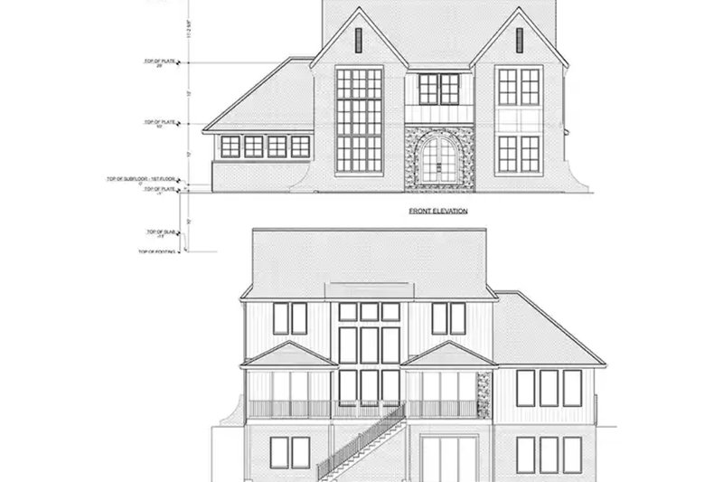 House Blueprint - Exterior - Other Elevation 1 for Tudor House Plan #1116-41 - 5 bed, 6.5 bath
