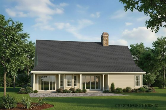 Exterior - Rear Elevation for Country House Plan #930-177 - 3 bed, 2 bath