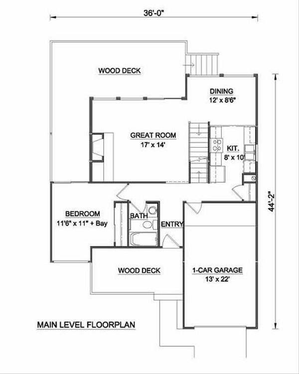 Modern Floor Plan - Main Floor Plan #116-117