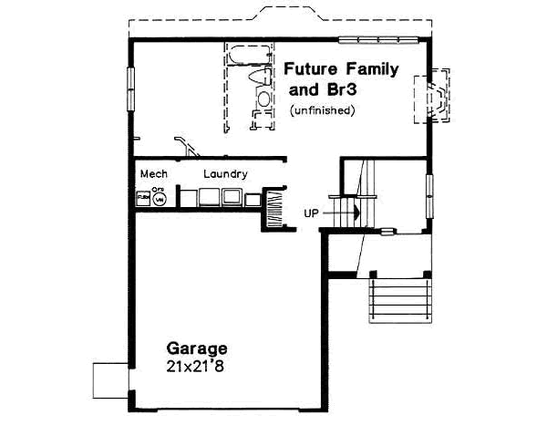 Traditional Floor Plan - Lower Floor Plan #50-153