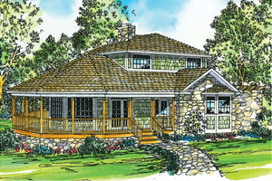 Country Exterior - Front Elevation Plan #124-149