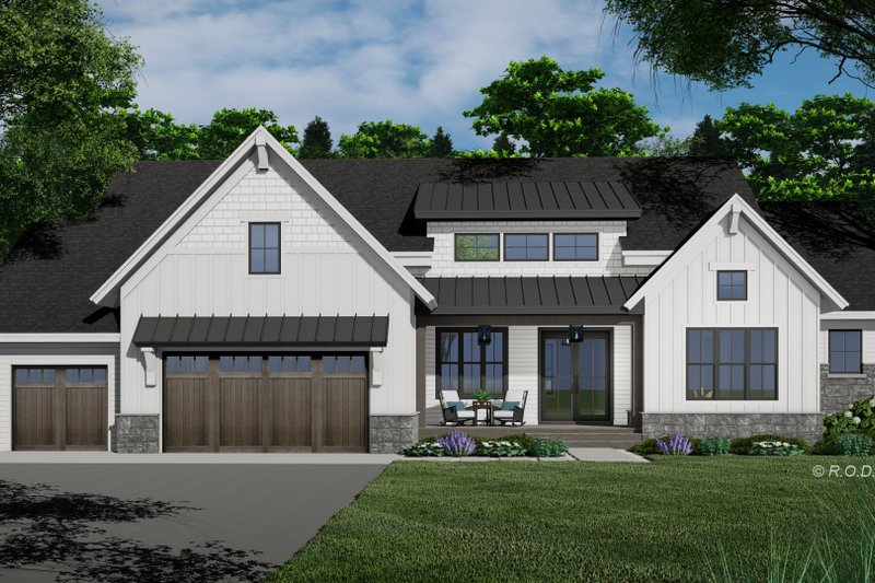 Farmhouse Style House Plan - 2 Beds 2.5 Baths 2176 Sq/Ft Plan #51-1234