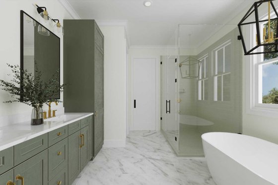 Interior - Master Bathroom for Farmhouse House Plan #461-103 - 5 bed, 4 bath