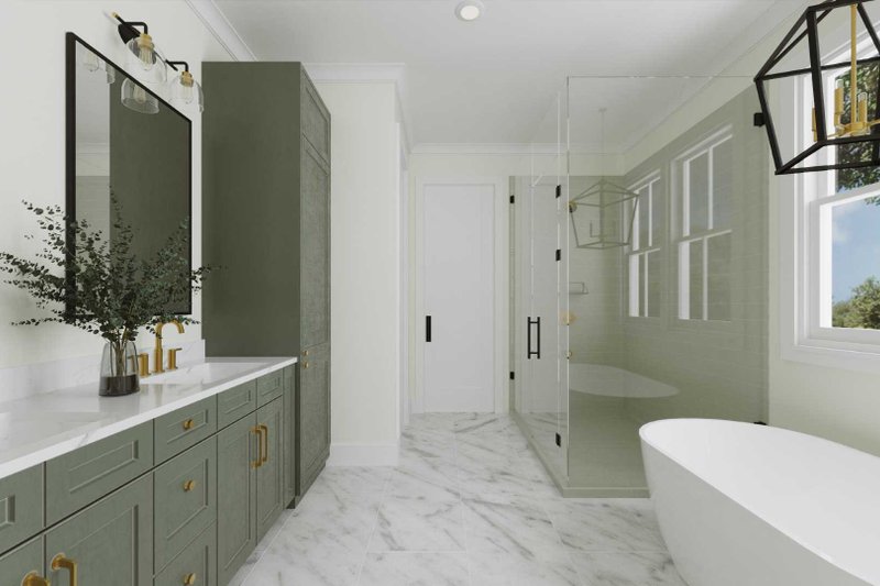 House Blueprint - Interior - Master Bathroom for Farmhouse House Plan #461-103 - 5 bed, 4 bath