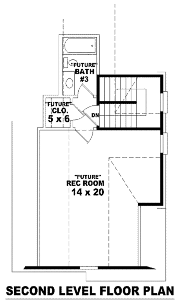 Traditional Floor Plan - Upper Floor Plan #81-1100