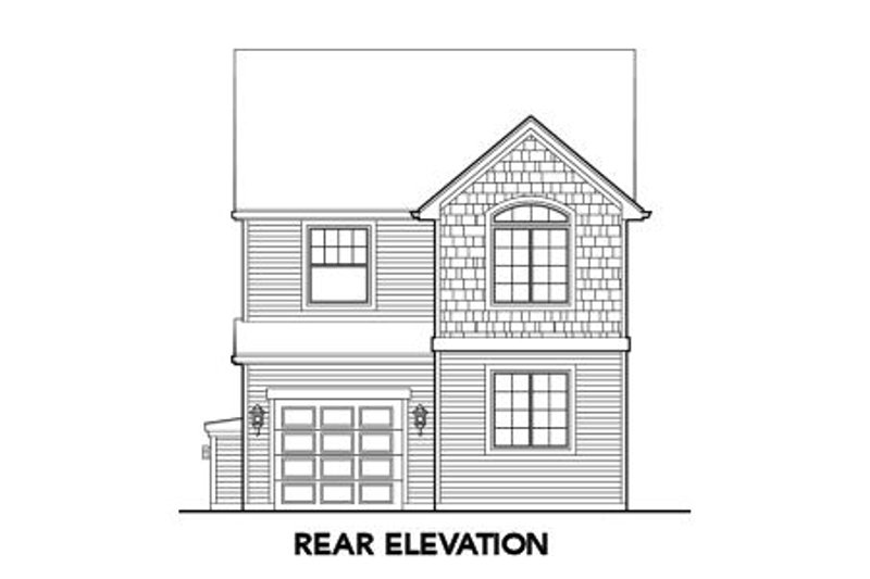 Home Plan - Exterior - Rear Elevation for Country House Plan #48-308 - 3 bed, 2.5 bath